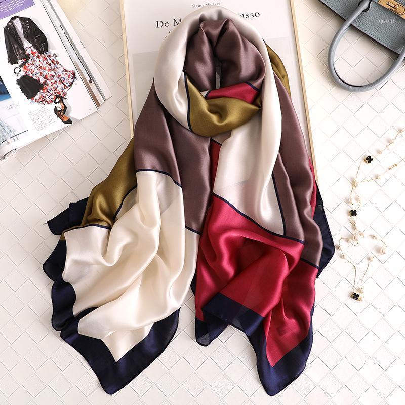 Scarves Female Foulard Echarpe Designer Bandana Summer Women Silk Scarf Beach Hijab Shawls And Wraps, Blue;gray
Scarves Female Foulard Echarpe Designer Bandana Summer Women Silk Scarf Beach Hijab Shawls And Wraps, Blue;gray