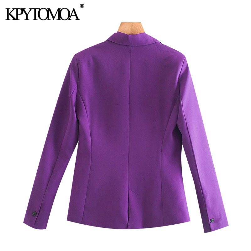 Women Fashion Office Wear Basic Blazer Coat Long Sleeve Pockets Female Outerwear Chic Tops 210420