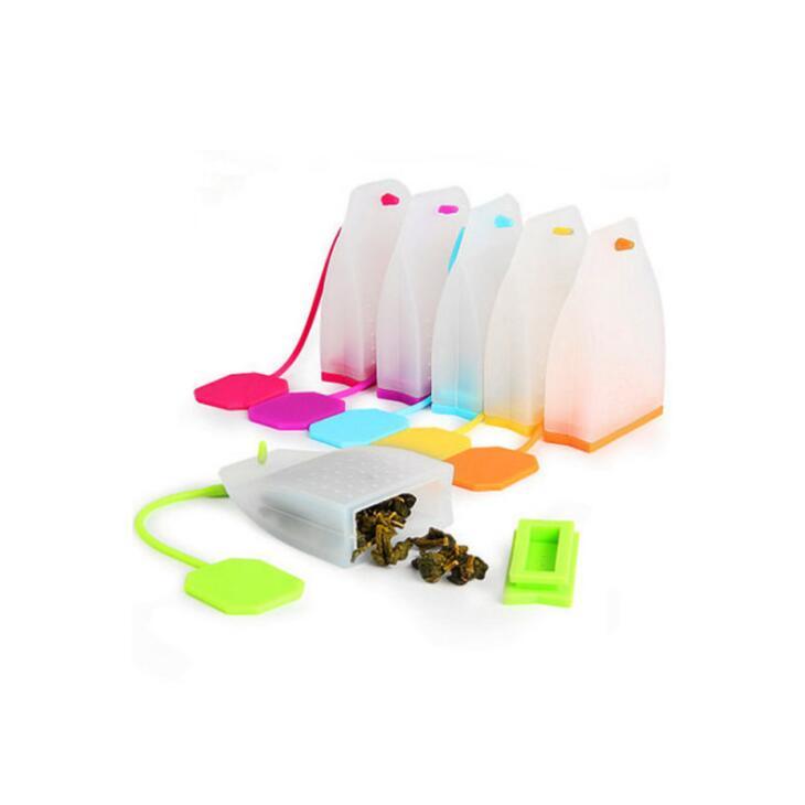 Tea Bag Silicone Infuser Tools Leaf Strainer Loose Herbal Spice Filter Diffuser Coffee EEB6127 Free shipping