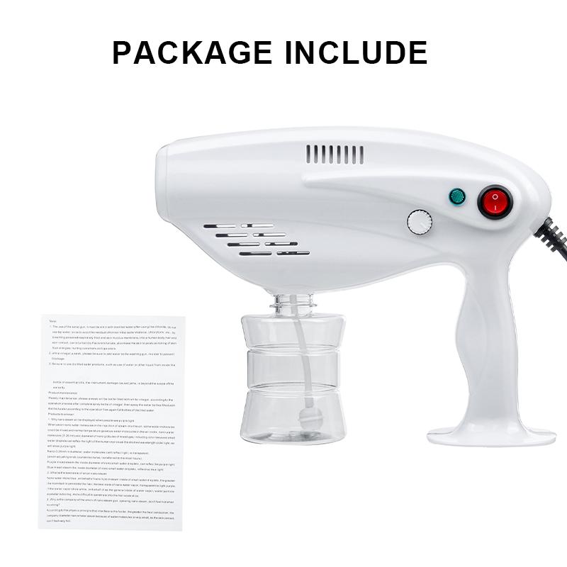 260ml Portable Disinfection Blue Light Steam Spray Machine Aerosol Water Mist Trigger Sprayer Spa Facial Steamer