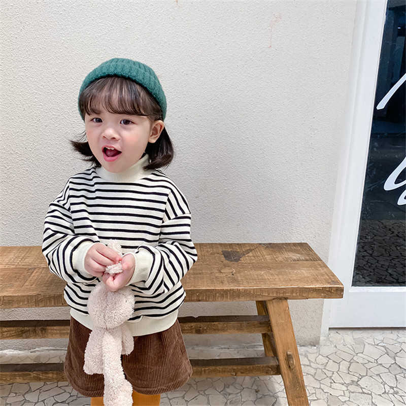 Autumn Boys girls fashion Half high neck striped sweatshirt Korean kids casual warm tops children loose long sleeve pullover 210615, Purple
Autumn Boys girls fashion Half high neck striped sweatshirt Korean kids casual warm tops children loose long sleeve pullover 210615, Purple