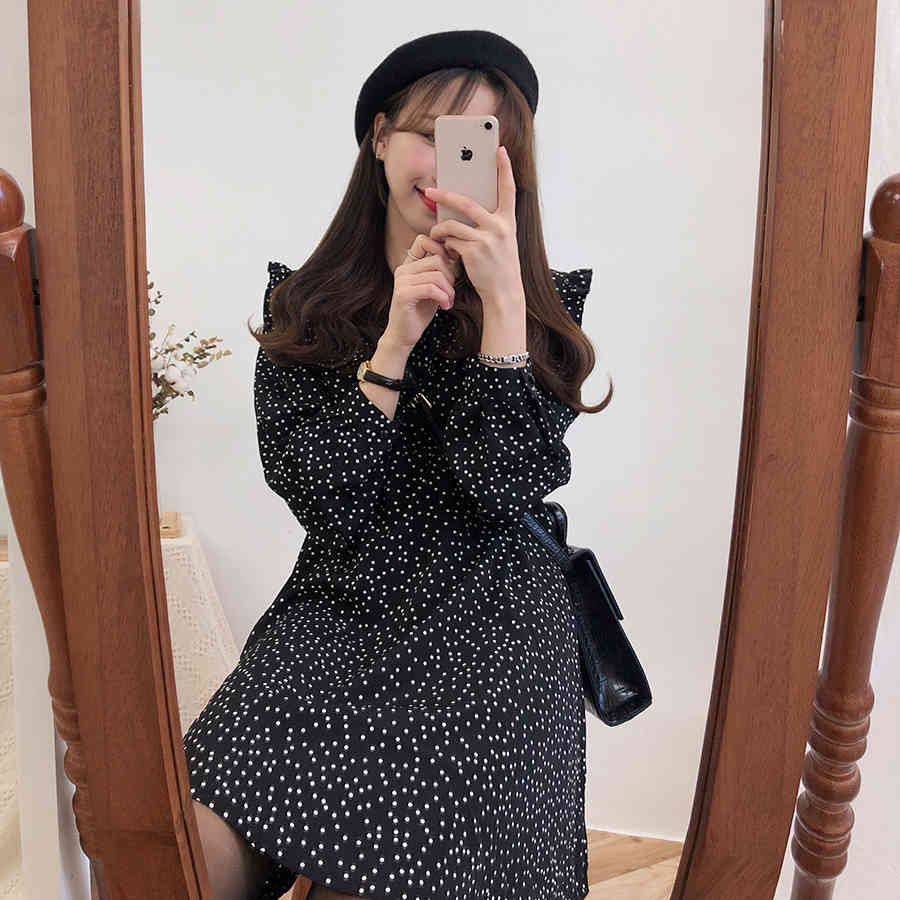 SXL Plus Size New Spring Dress Girls Boho Autumn Female Vintage Dress Party oversize long Sleeve Women Dresses Robe Vestido 210401