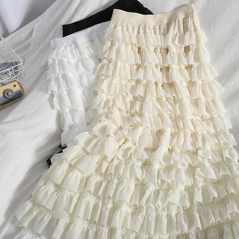 VANOVICH Summer Korean Style Casual Women Skirts High-waisted Chiffon Female Solid Color Clothing 210615, White
VANOVICH Summer Korean Style Casual Women Skirts High-waisted Chiffon Female Solid Color Clothing 210615, White