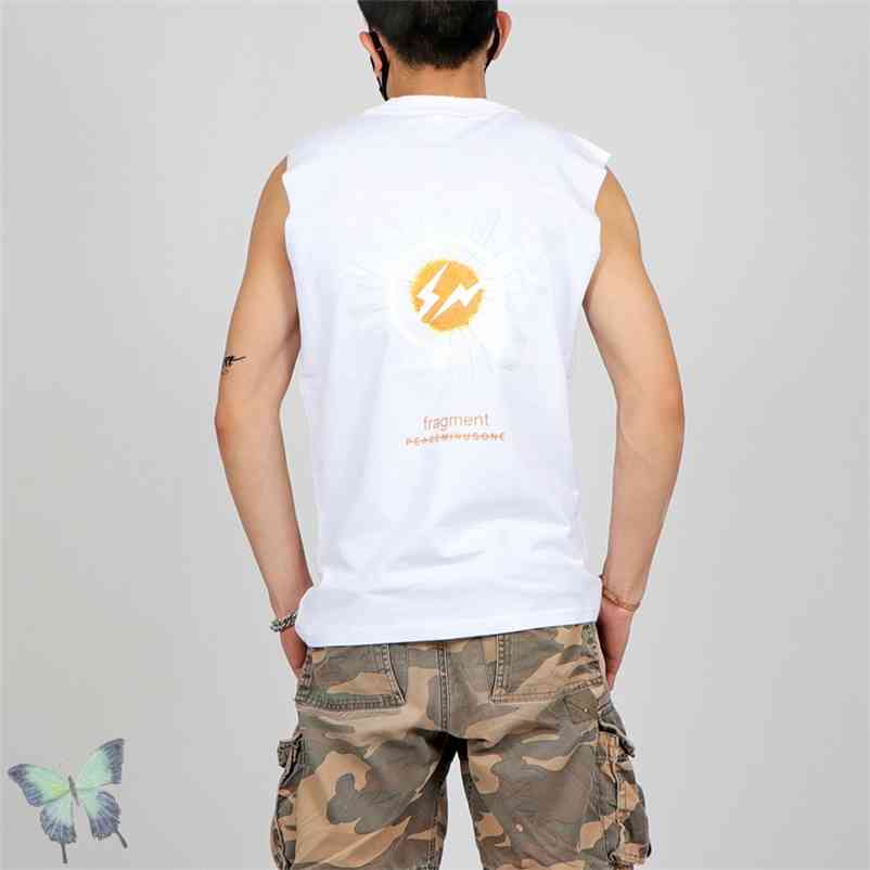 Peaceminusone Fragment Tank Top 100% Cotton Men Women Sportswear Daisy Vest Sleeveless Tshirt 210420