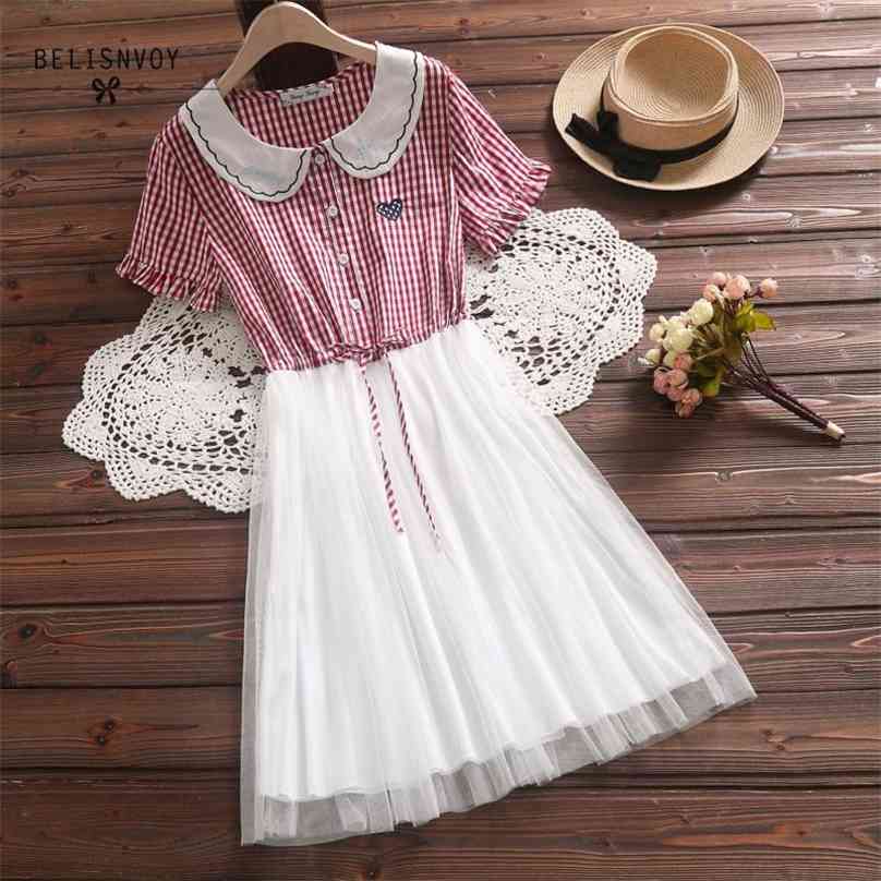 Japanese Style Mori Girl Summer Dress Women Stitching Short Sleeve Mesh Patchwork Dresses Female Kawaii Vestidos 210520, Red
Japanese Style Mori Girl Summer Dress Women Stitching Short Sleeve Mesh Patchwork Dresses Female Kawaii Vestidos 210520, Red