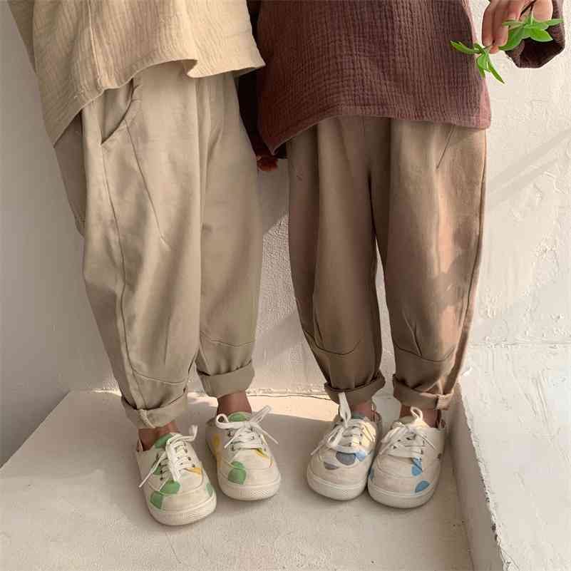 Spring Autumn solid color casual trousers for boys and girls cotton all-match pants 2-6Y 210708, Light khaki
Spring Autumn solid color casual trousers for boys and girls cotton all-match pants 2-6Y 210708, Light khaki