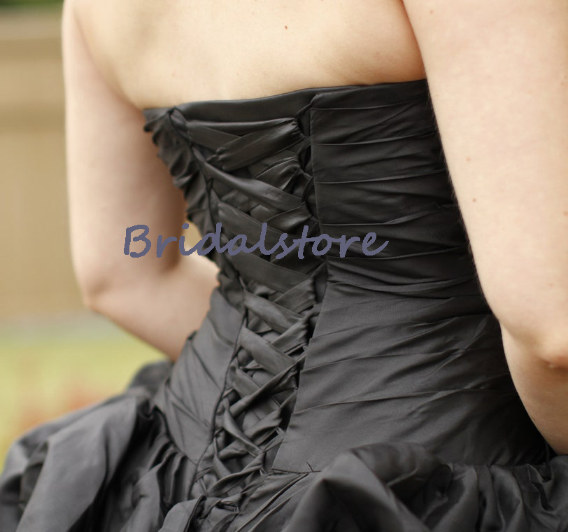 Vintage Black Gothic Medieval Wedding Dress 2022 Victorian Country Ball Gown Bridal Dress With Ruffles Sweetheart Corset Bride Robe De Mariee Vestido 