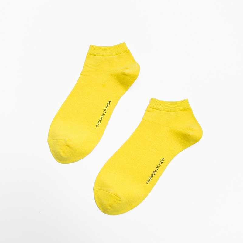 Men's Spring Summer Cotton Colorful Letters High Quality Casual Shallow No Show Socks 7 Pairs 210727