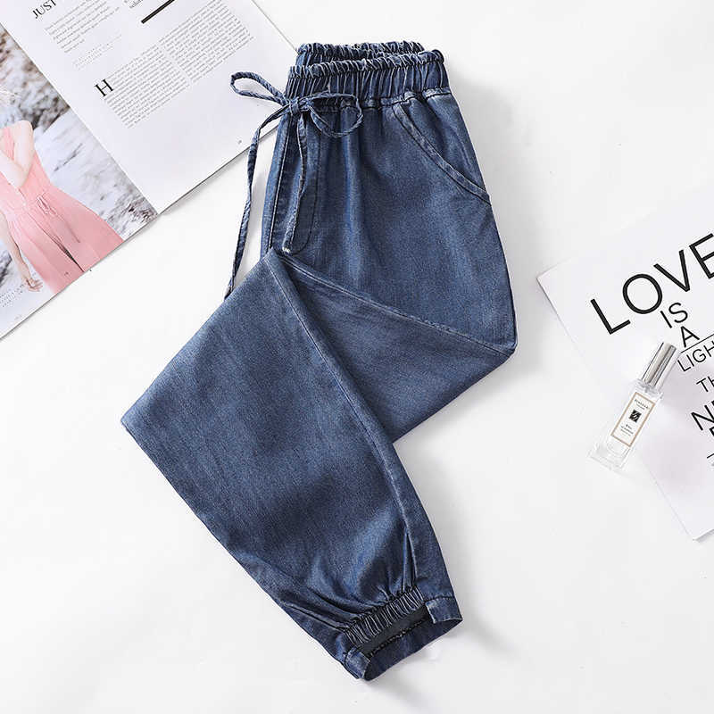 Loose size High Waist Women'S Trousers Denim Streetwear Jeans Vintage Girls Woman Pants Wide Leg Femme Pantalon 210922