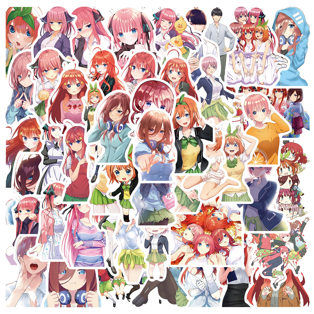 50 PCS Mixed skateboard Stickers Anime Quintessential Quintuplets For Car Laptop Fridge Helmet Pad Bicycle Bike Motorcycle PS4 book Guitar Pvc Decal, Multi colors
50 PCS Mixed skateboard Stickers Anime Quintessential Quintuplets For Car Laptop Fridge Helmet Pad Bicycle Bike Motorcycle PS4 book Guitar Pvc Decal, Multi colors