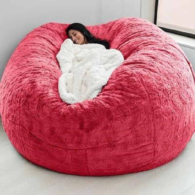 Fur Cover Machine Washable Big Size Furry Of Camp Furniture Bean Bag Chair