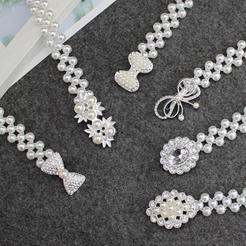 Belts Elegant Women Pearl Waist Belt Elastic Buckle Chain Female Girls Dress Crystal Strap Multi Styles, Black
Belts Elegant Women Pearl Waist Belt Elastic Buckle Chain Female Girls Dress Crystal Strap Multi Styles, Black