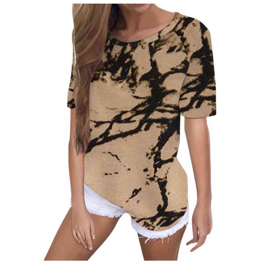 Summer Women's Printing T-shirt Lady Tops T-shirts Casual Comfortable Summer Short Sleeve Loose Tops O Neck Woman Shirts 210515