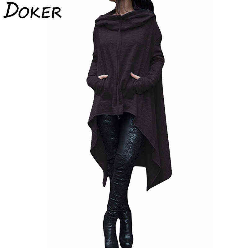 Autumn Winter Long Hoodies Sweatshirts Women Plus Size Loose Long Sleeve Hooded Sweatshirt Female Casual Pullover Hoodie 211108