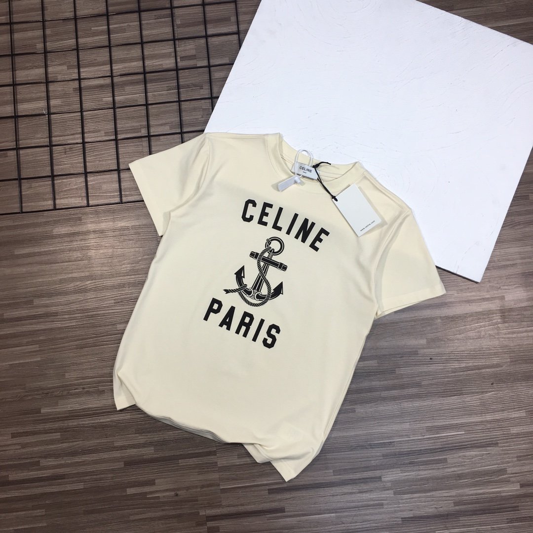 21fw Luxurious Women's Tops & Tees T-Shirt Fashionable cèlin Simplicity designers women tee top quality for girls gift, White
21fw Luxurious Women's Tops & Tees T-Shirt Fashionable cèlin Simplicity designers women tee top quality for girls gift, White