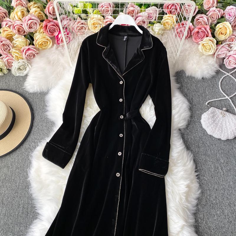 Fashion Women's Clothing Ankle-Length Full Dresses Women Dress Casual