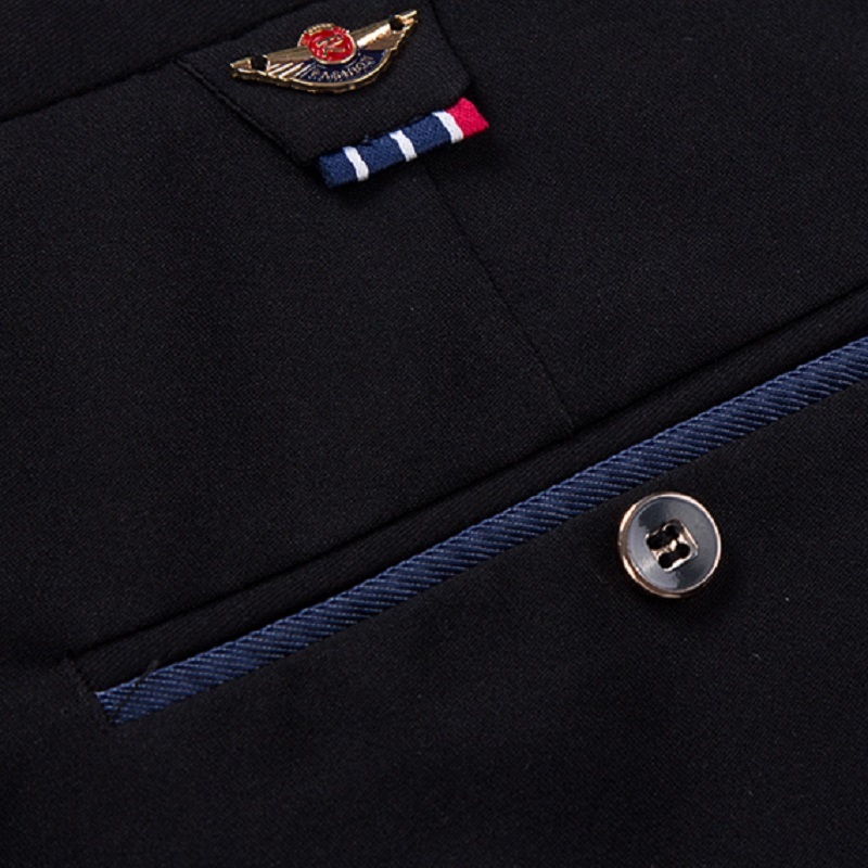 Spring Non-Iron Dress Men Classic Pants Fashion Business Chino Pant Male Stretch Slim Fit Elastic Long Casual Black Trouser 210518