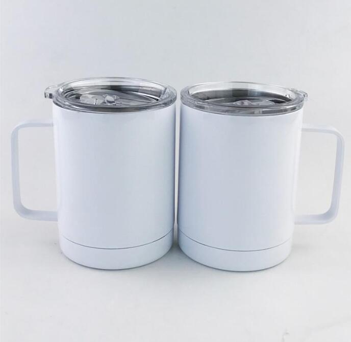 10oz Blank Sublimation Mugs Tumbler with Handle Stainless Steel Insulated Coffee Cups Double Wall Vacuum Car Cup Portable Travel Mug FY4374, White
10oz Blank Sublimation Mugs Tumbler with Handle Stainless Steel Insulated Coffee Cups Double Wall Vacuum Car Cup Portable Travel Mug FY4374, White