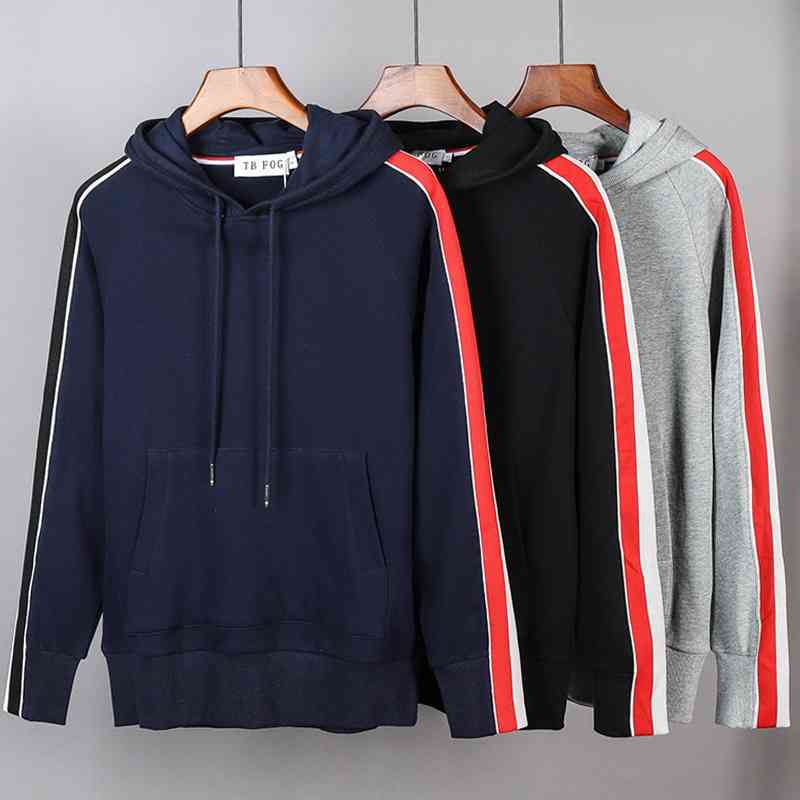 TB fog double side ribbon Striped Cotton Long Sleeve Sweater Pullover Hoodie casual sports coat men's trendy brand, Webbed hoodie on both sides grey
TB fog double side ribbon Striped Cotton Long Sleeve Sweater Pullover Hoodie casual sports coat men's trendy brand, Webbed hoodie on both sides grey