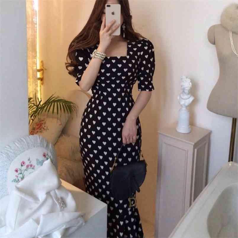 Elegant Vintage Square Collar Ruffles Mermaid Dress Summer Bodycon print Slim OL Dresses Vestidos 210519, Black
Elegant Vintage Square Collar Ruffles Mermaid Dress Summer Bodycon print Slim OL Dresses Vestidos 210519, Black