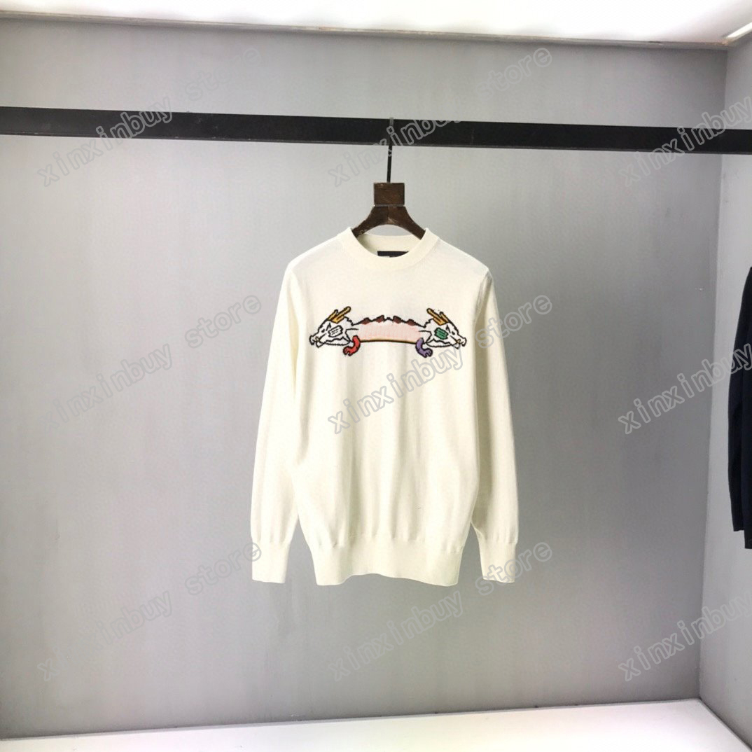 21ss Autumn Sportwear Sweaters Hooded Mens Womens Paris Dragon jacquard pattern Christmas Fashion Crew Neck Street long Sleeve luxurys blue white XS-L
21ss Autumn Sportwear Sweaters Hooded Mens Womens Paris Dragon jacquard pattern Christmas Fashion Crew Neck Street long Sleeve luxurys blue white XS-L