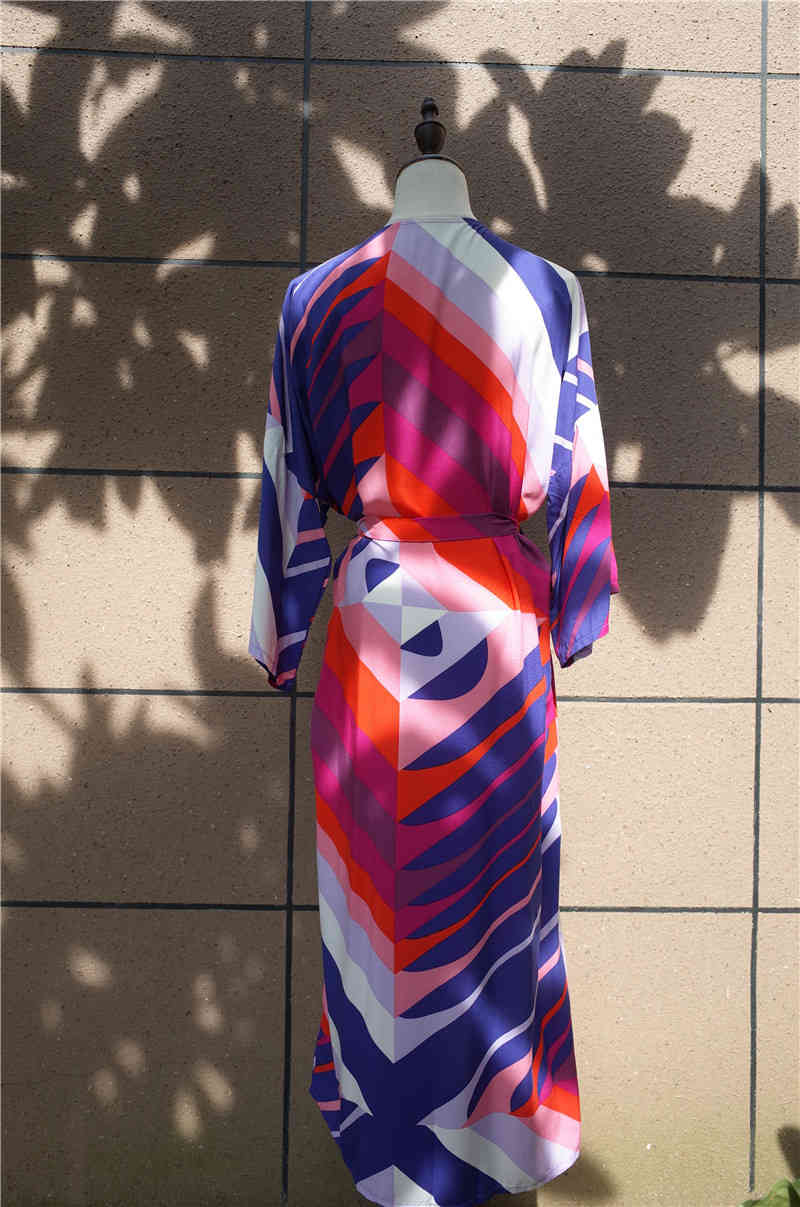 Geometric Print Cotton Beach Dress Sarongs Cover-up Swimwear Pareo Tunic Bathing suit Saida de Praia Bikini cover up #Q571 210420