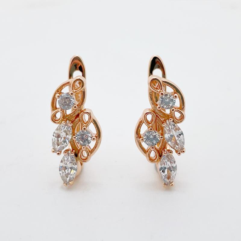 Dangle & Chandelier Leaf Shaped Women Fashion Original Cute Jewelry 585 Rose Gold Water Drop Cubic Zircon Earrings
Dangle & Chandelier Leaf Shaped Women Fashion Original Cute Jewelry 585 Rose Gold Water Drop Cubic Zircon Earrings
