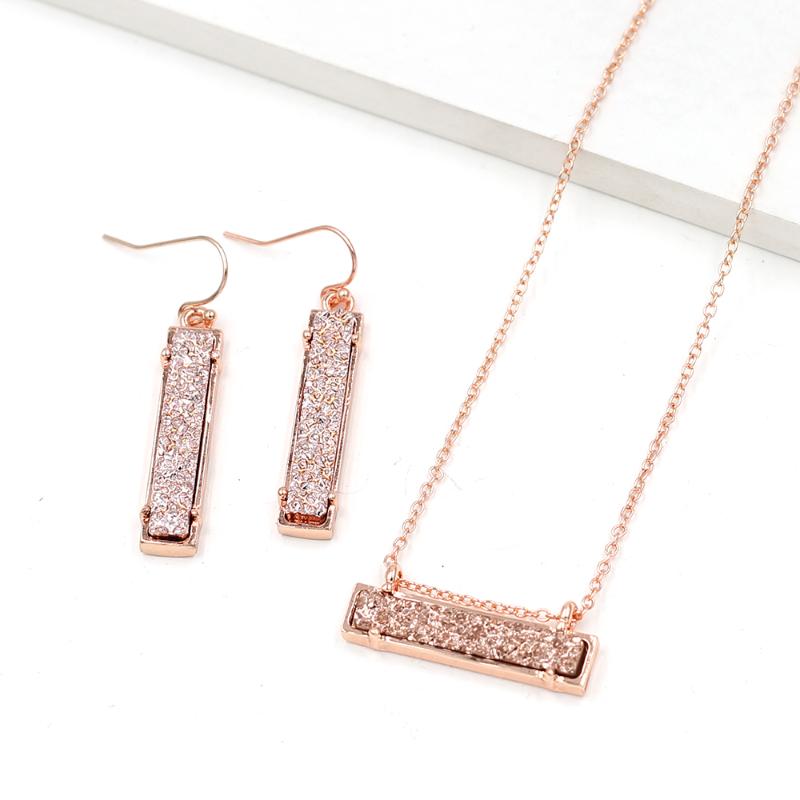 Earrings & Necklace Bar Style Square Geometric Multicolor Resin Druzy Insert Choker Earring Jewerly Set, Silver
Earrings & Necklace Bar Style Square Geometric Multicolor Resin Druzy Insert Choker Earring Jewerly Set, Silver