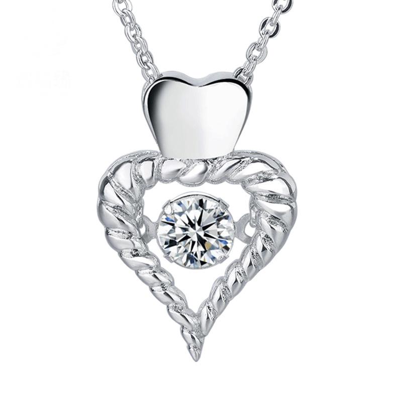 Creative Rotate Zircon Heart-shaped Pendant Necklace Charming Women's Wedding Fashion Jewelry Romantic Valentine's Day Gift Necklaces
Creative Rotate Zircon Heart-shaped Pendant Necklace Charming Women's Wedding Fashion Jewelry Romantic Valentine's Day Gift Necklaces