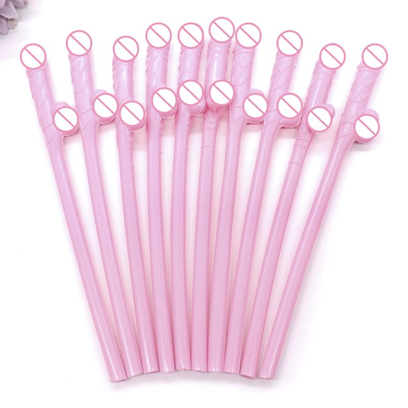 Party Decoration 10 Pcs Drinking Penis Straws Bride Shower Sexy Hen Night Willy Novelty Nude Straw For Bar Bachelorette Supplies