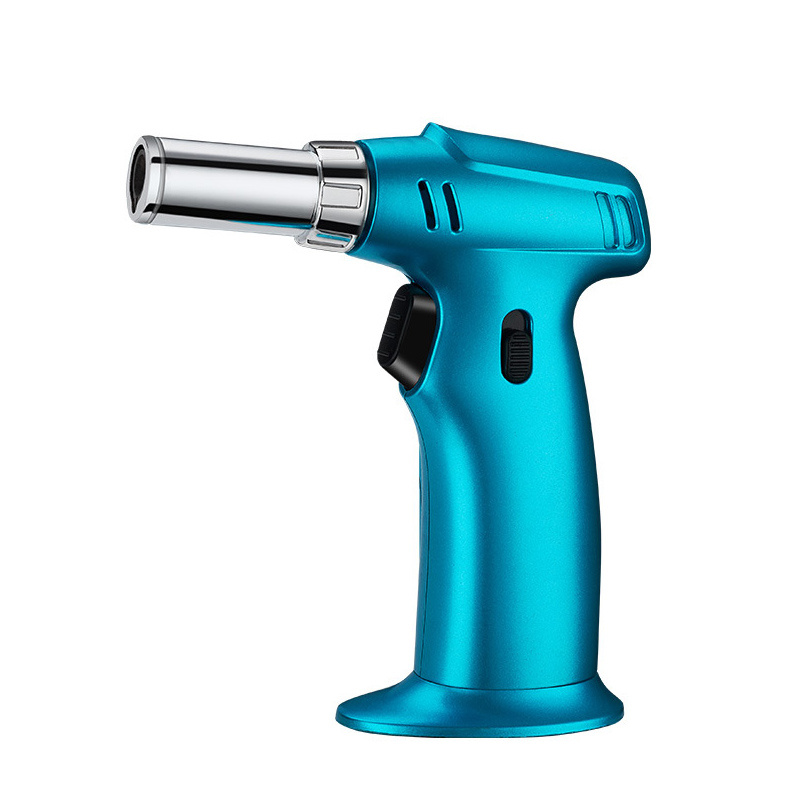 Wholesale Chef Blowtorch Scorch Lighter Refillable Kitchen Torch Jet Flame Iron Welding Gift Butane Gas Torches W260202