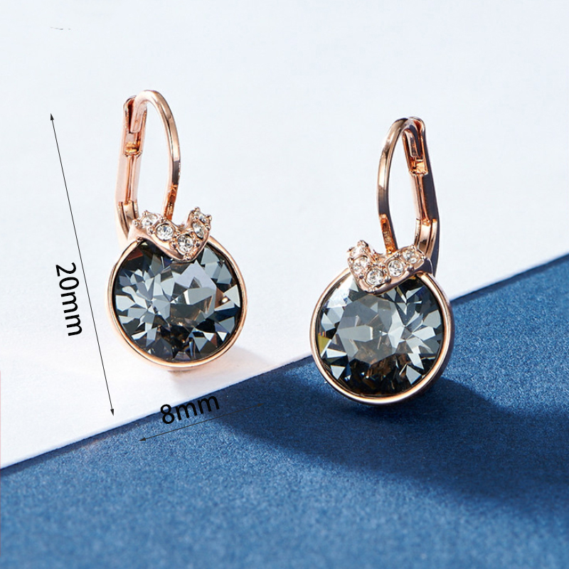 fashion small bella dangle earrings boucle d039oreille femme made with Austria crystal for women wedding party girls jewelery a