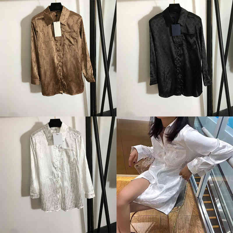 22ss designer clothes shirts dress women double F jacquard logo brand silk long sleeve t-shirt album 9 colors Fashion Blouses female Appare lapel top wholesale
22ss designer clothes shirts dress women double F jacquard logo brand silk long sleeve t-shirt album 9 colors Fashion Blouses female Appare lapel top wholesale
