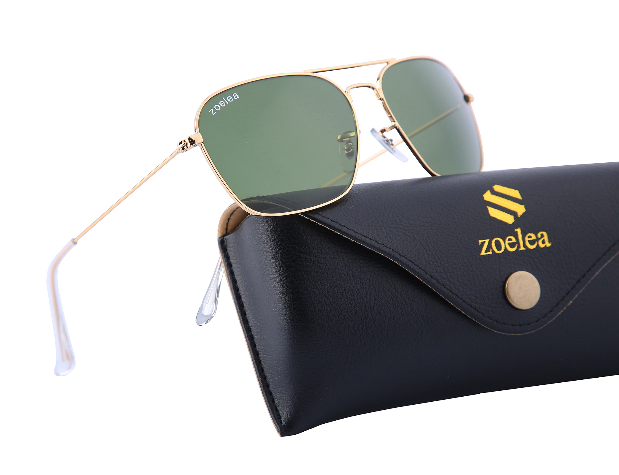 Caravan Square Sunglasses for Men Women Zoelea Brand Authentic Glass Lens Shades UV400 Protection Anti Glare Driving Sunglass Gold Metal Frame with Faux Leather Box
Caravan Square Sunglasses for Men Women Zoelea Brand Authentic Glass Lens Shades UV400 Protection Anti Glare Driving Sunglass Gold Metal Frame with Faux Leather Box