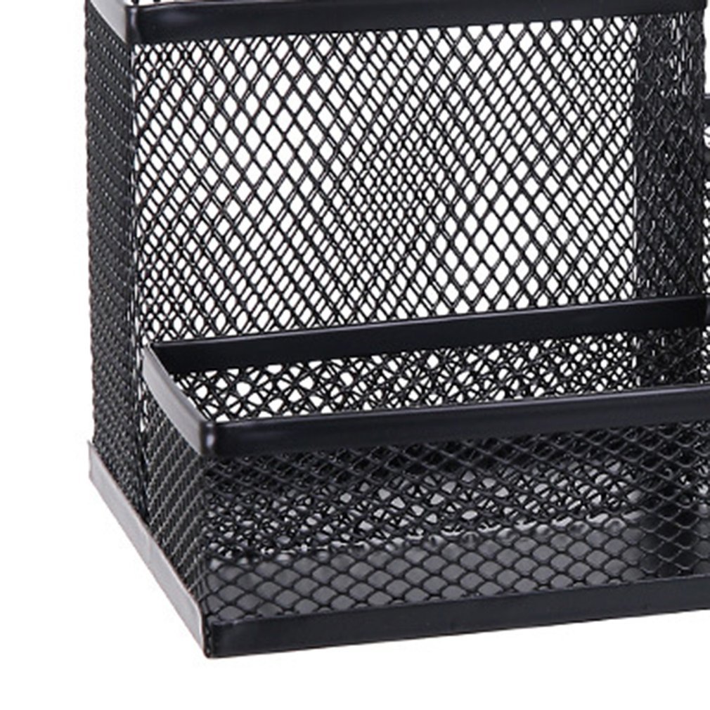 Pen Holder Creative Metal Iron Three Storage Pen holder Student stationery Desktop Office Storage