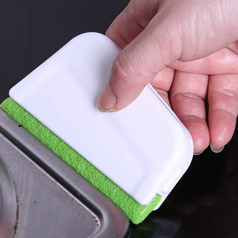 1Pcs Groove Cleaning Brush Eco-friendly 10.7*7.1*2.2CM Multipurpose Scrubbing Brushes Home Cleaning Tools Green Soft Hair
