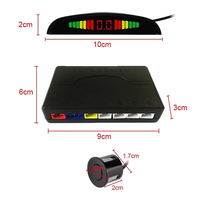 XINMY Intelligent Car LED Indicator Set with Four-Sensor Reversing Aid for Precise Vehicle Guidance