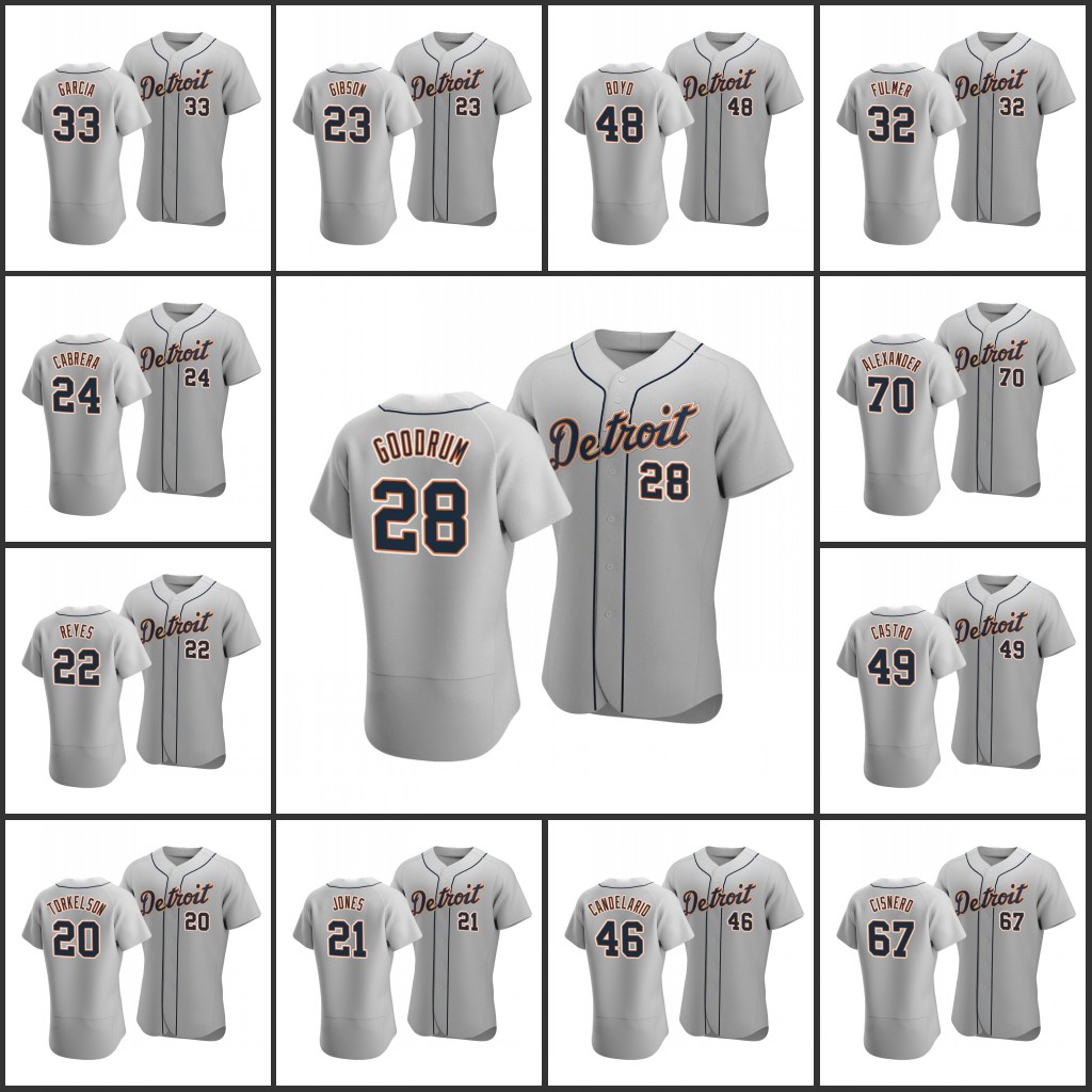 Men DetroitTigers #24 Miguel Cabrera 28 Niko Goodrum 23 Kirk Gibson 48 Matthew Boyd Women Youth Custom Authentic Road Gray Jersey
Men DetroitTigers #24 Miguel Cabrera 28 Niko Goodrum 23 Kirk Gibson 48 Matthew Boyd Women Youth Custom Authentic Road Gray Jersey