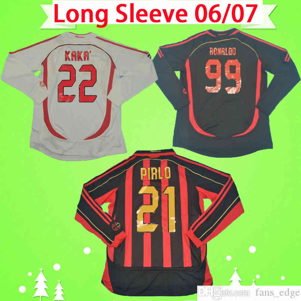 Long sleeve 2006 2007 Retro soccer jerseys full vintage football shirt top uniform 06 07 classic ac Maglia da calcio MALDINI RONALDO MILAN P, Black;yellow
Long sleeve 2006 2007 Retro soccer jerseys full vintage football shirt top uniform 06 07 classic ac Maglia da calcio MALDINI RONALDO MILAN P, Black;yellow