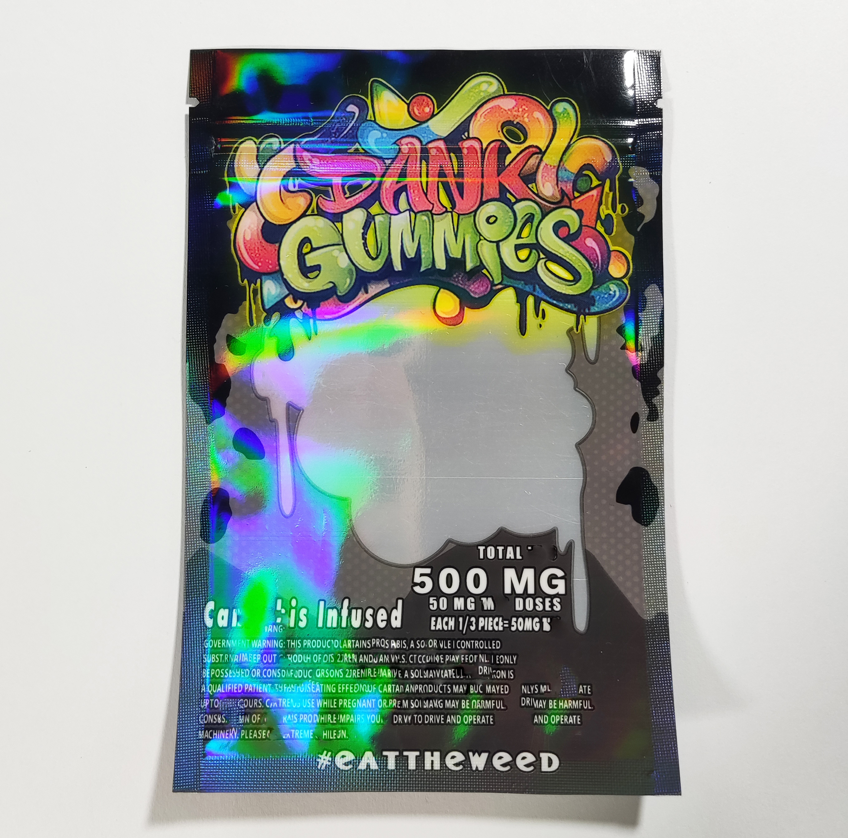 Holographic Dank Gummies Edibles Mylar Bag 500MG Edible Worms Bears Cubes Gummy Stand Pouch Dry Herb Flower Packaging Zipper Lock Custom Bags
Holographic Dank Gummies Edibles Mylar Bag 500MG Edible Worms Bears Cubes Gummy Stand Pouch Dry Herb Flower Packaging Zipper Lock Custom Bags