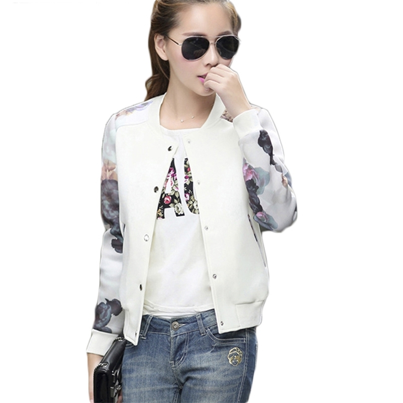 Women Jacket Brand Tops Flower Print Girl Plus Size Casual baseball Sweatshirt Button Thin Bomber Long Sleeves Coat Jackets 210607, Black
Women Jacket Brand Tops Flower Print Girl Plus Size Casual baseball Sweatshirt Button Thin Bomber Long Sleeves Coat Jackets 210607, Black