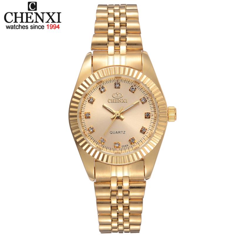 Wristwatches CHENXI Brand Top Luxury Ladies Gold Watch Women Golden Clock Female Dress Rhinestone Quartz Waterproof Watches Feminine, White dial
Wristwatches CHENXI Brand Top Luxury Ladies Gold Watch Women Golden Clock Female Dress Rhinestone Quartz Waterproof Watches Feminine, White dial