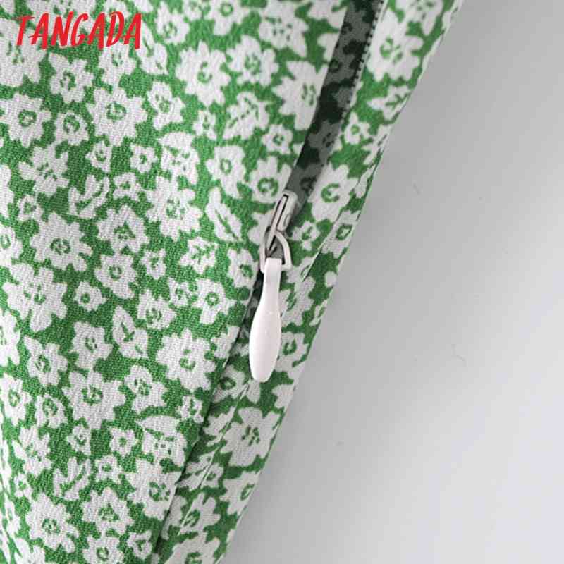 Summer Women Print French Style Strap AdjustLadies Mini Dress Vestidos 2M129 210416