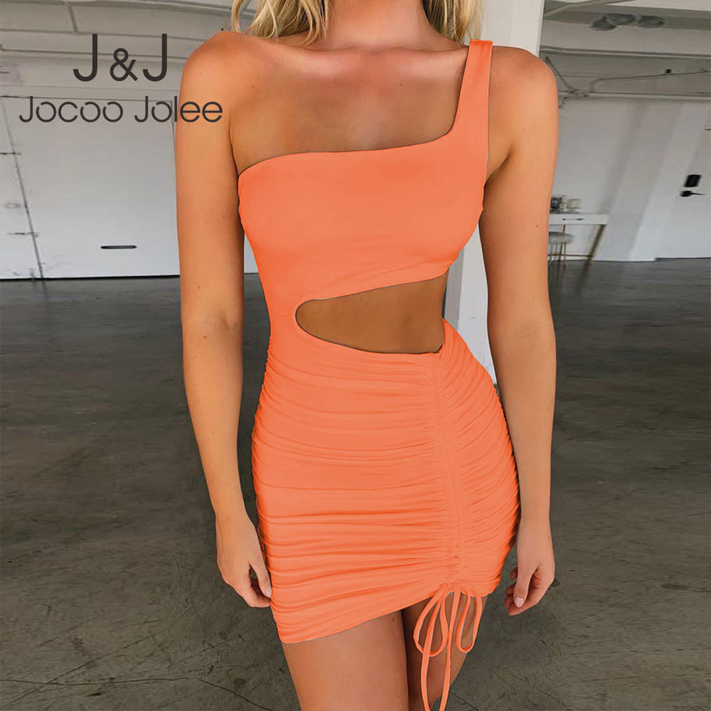 Elegant Solid Drawstring Pleated Wrap Dress Women Sexy Sleeveless One Shoulder Hollow Out Bodycon Mini Dress Party Club Dress 210518, Black
Elegant Solid Drawstring Pleated Wrap Dress Women Sexy Sleeveless One Shoulder Hollow Out Bodycon Mini Dress Party Club Dress 210518, Black