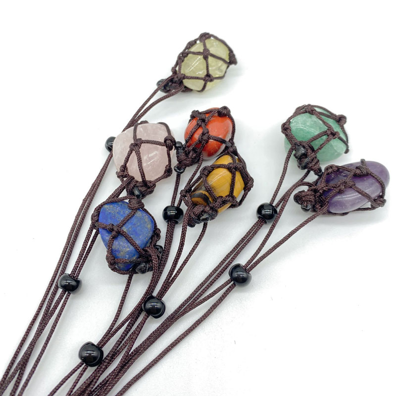 Irregular 7 Different Natural Crystal Stone Rope Braided Handmade Pendant Necklaces For Women Girl Fashion Sweater Decor Jewelry
Irregular 7 Different Natural Crystal Stone Rope Braided Handmade Pendant Necklaces For Women Girl Fashion Sweater Decor Jewelry