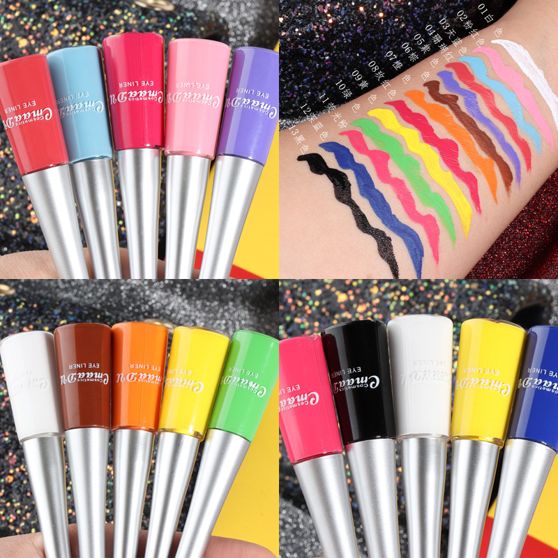 Cmaadu Long Lasting Colored Eyeliner Matte Liquid Eye Liner Waterproof Cosmeitcs Pen Quick Dry Blue White Color Makeup 12 pcs, 01
Cmaadu Long Lasting Colored Eyeliner Matte Liquid Eye Liner Waterproof Cosmeitcs Pen Quick Dry Blue White Color Makeup 12 pcs, 01
