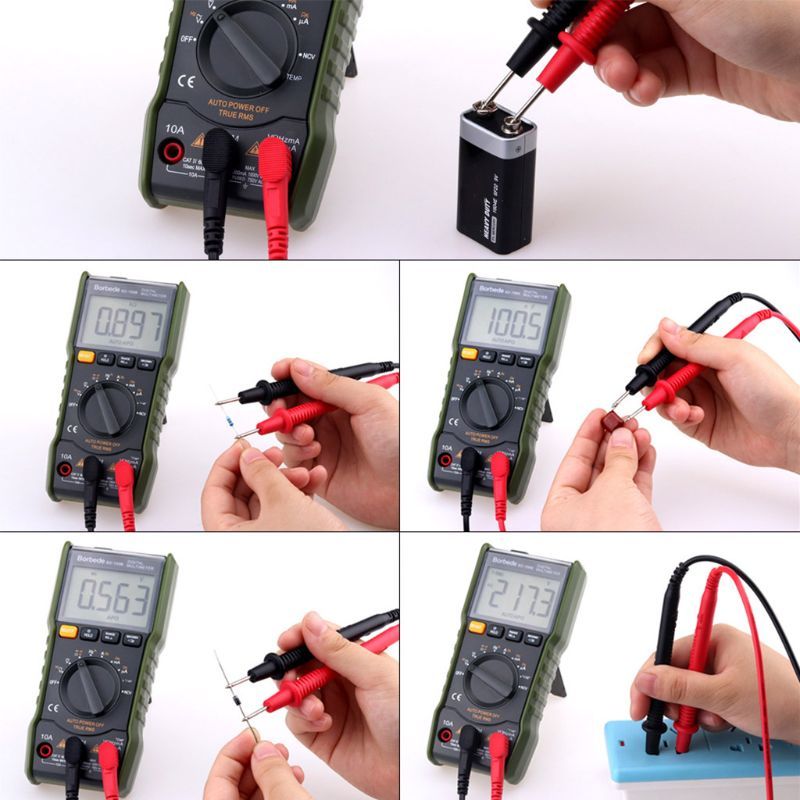 Digital Multimeters Portable 6000-Telt Backlight Ac/Dc Amplemeters Voltmeters