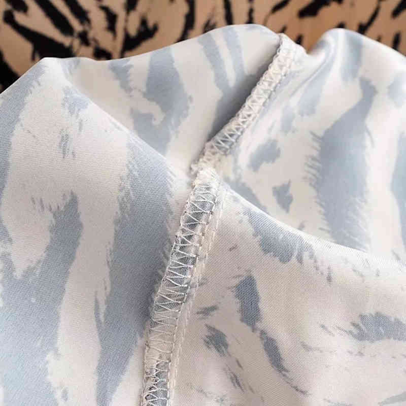 Vintage Women Tiger Print Long Skirts Spring Autumn Fashion Animal Flare Skirt Streetwear faldas mujer moda 210421