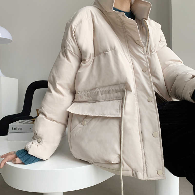 Winter Down Cotton Coat Women's Stand Collar Korean Thick Warm Jacket Loose Waist Hugging Strap Puffer 210607, Purple
Winter Down Cotton Coat Women's Stand Collar Korean Thick Warm Jacket Loose Waist Hugging Strap Puffer 210607, Purple