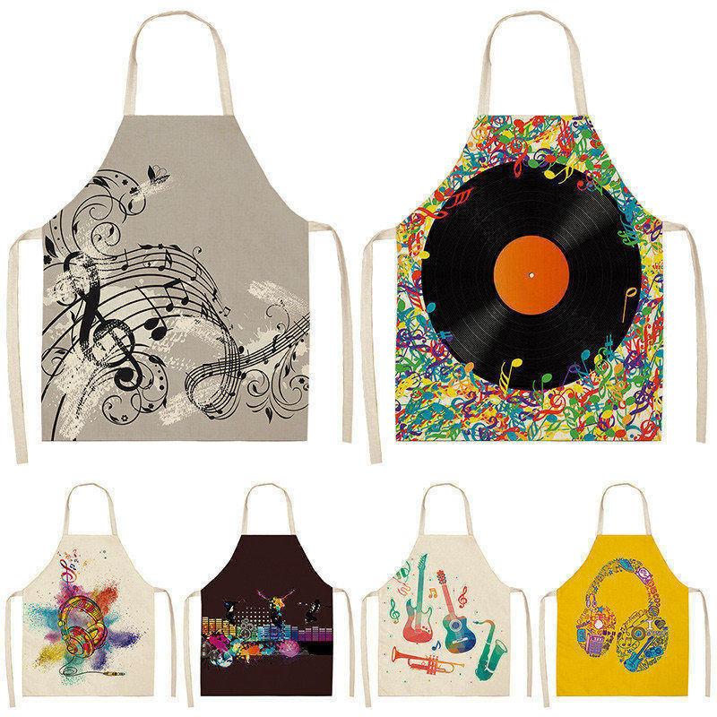 1Pcs Musical Instrument Kitchen Aprons For Women Cotton Linen Bibs Household Cleaning Home Cooking Apron 53*65cm Barber 
1Pcs Musical Instrument Kitchen Aprons For Women Cotton Linen Bibs Household Cleaning Home Cooking Apron 53*65cm Barber